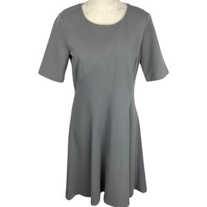 Lafayette 148 New York Grey Fit and Flare Dress